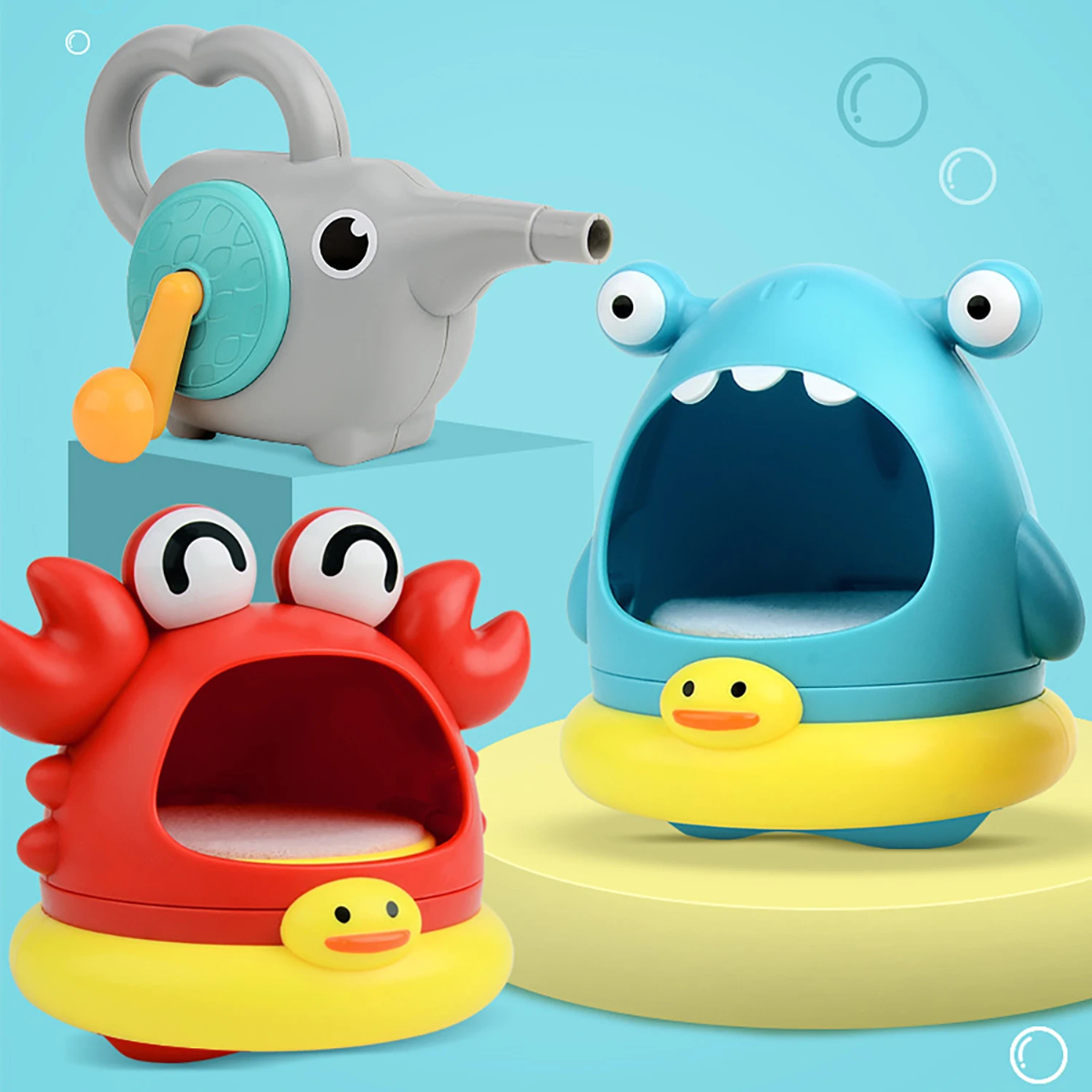 BubblePlay – Edukacyjne i zabawne – zabawka do kąpieli „Krab Bubbel”