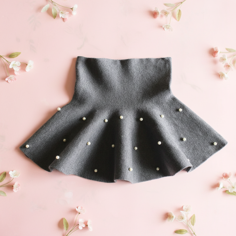 Girls Knitted Skirt – Komfort i styl – spódniczka dziecięca