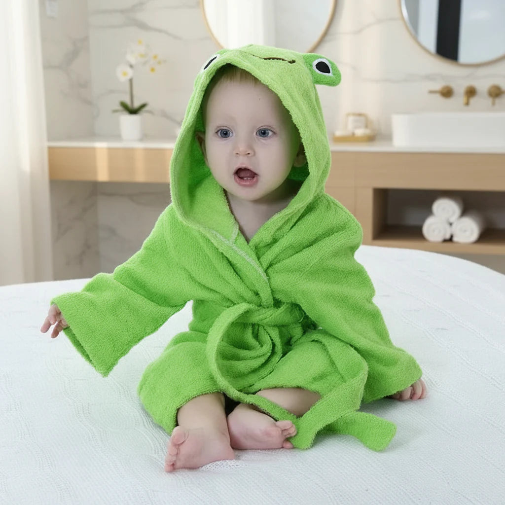 CozyNest – Miękki i chłonny – szlafrok z motywem zwierzęcym