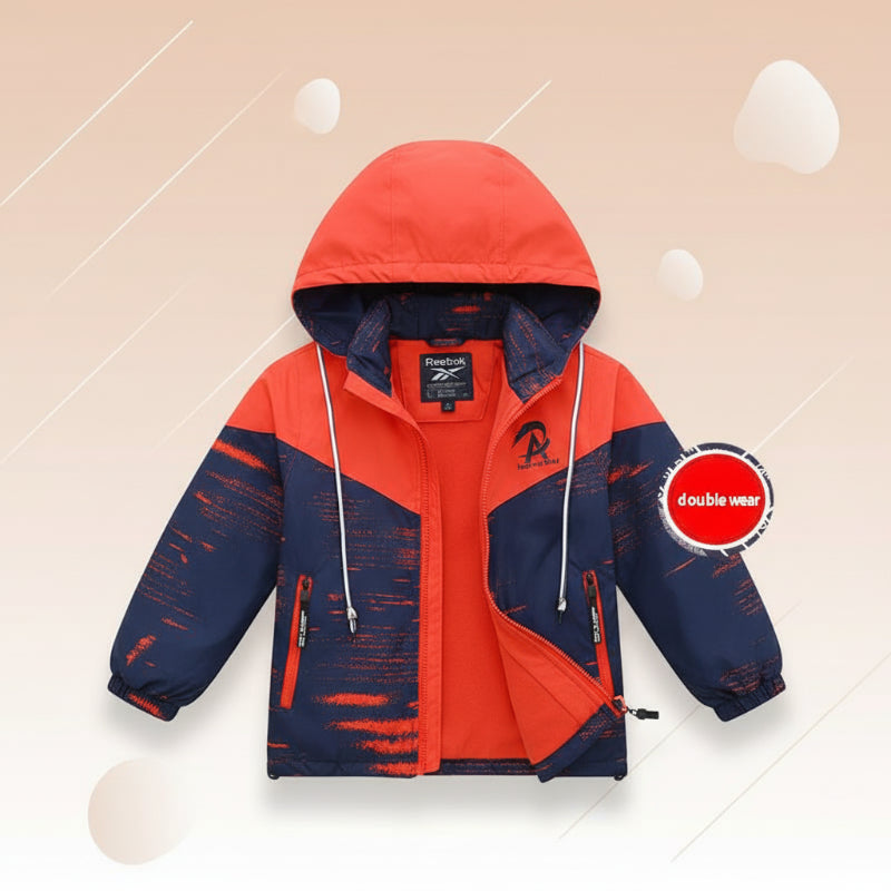 Reversible Kids Jacket – Wodoodporna i wiatroszczelna – lekka kurtka