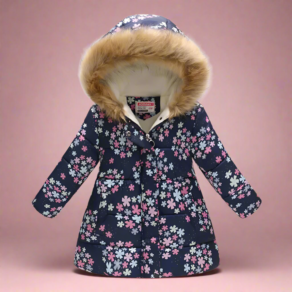 CozyTrend – Elegancka i przytulna – pikowana kurtka zimowa dla dziewczynek