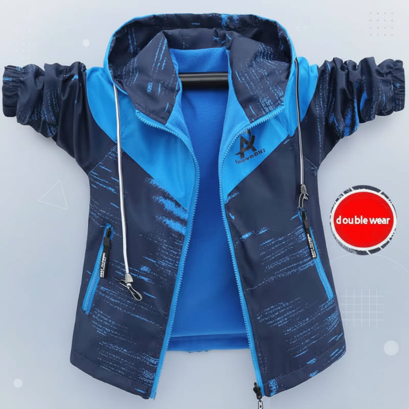 Reversible Kids Jacket – Wodoodporna i wiatroszczelna – lekka kurtka