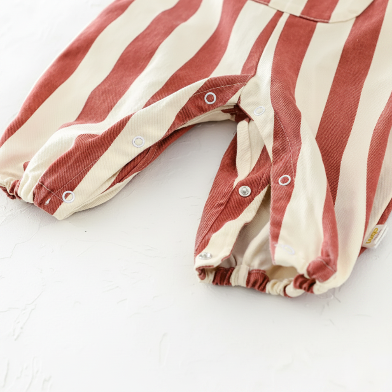 Striped Overall Romper – Miękkość i wygoda – kombinezon dziecięcy