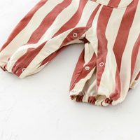 Thumbnail for Striped Overall Romper – Miękkość i wygoda – kombinezon dziecięcy