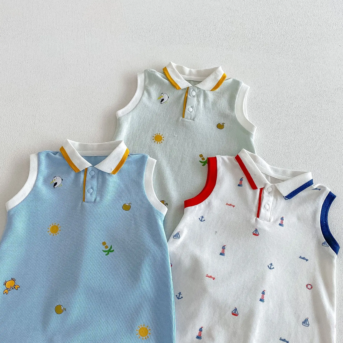 SunnyBaby – Wygodny i uroczy – body typu polo dla niemowląt