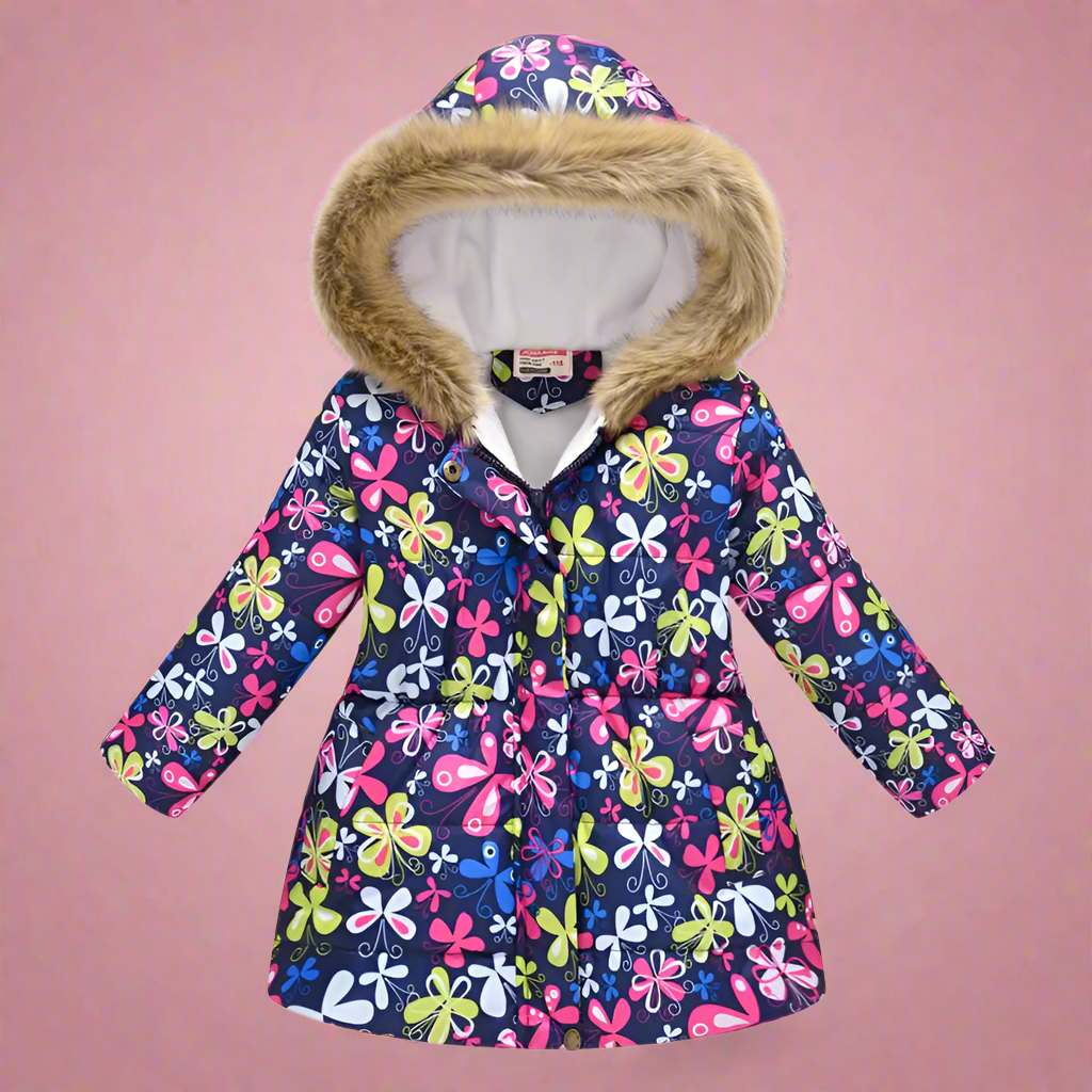 CozyTrend – Elegancka i przytulna – pikowana kurtka zimowa dla dziewczynek