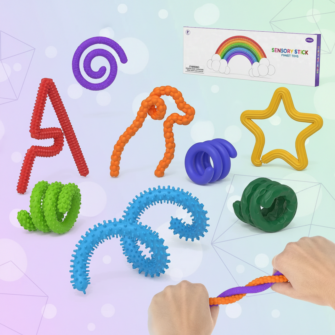 SensoryFlex – Uspokajające i interaktywne – sensoryczne pałeczki fidget