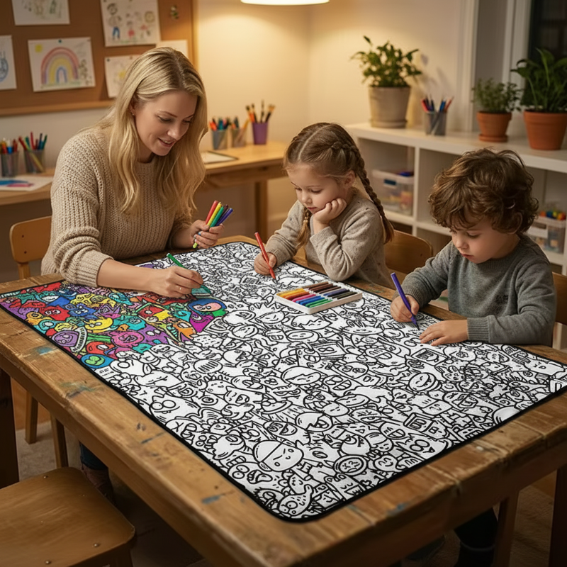 ColorFun – Kreatywne i edukacyjne – duży koc do kolorowania
