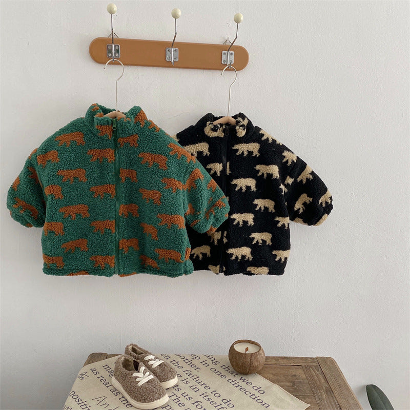 Mini Fashion™  – Wyjątkowo miękka i ciepła – polarowa kamizelka z motywem misiów