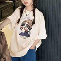 Thumbnail for CuteStyle – Modne i wygodne – koszulka z nadrukiem z kreskówki w stylu oversized