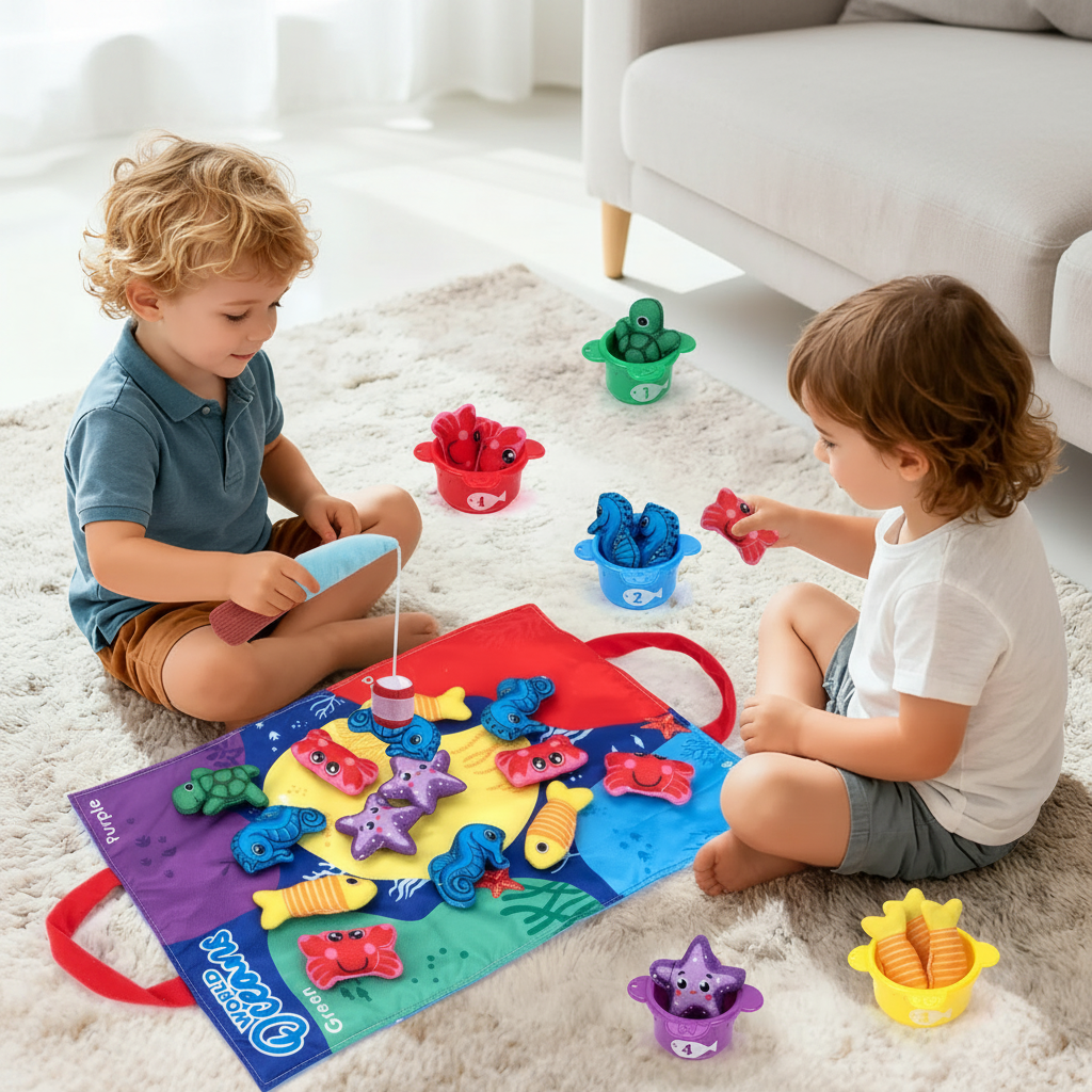 LittleFisher – Edukacyjna i interaktywna – gra rybna Montessori