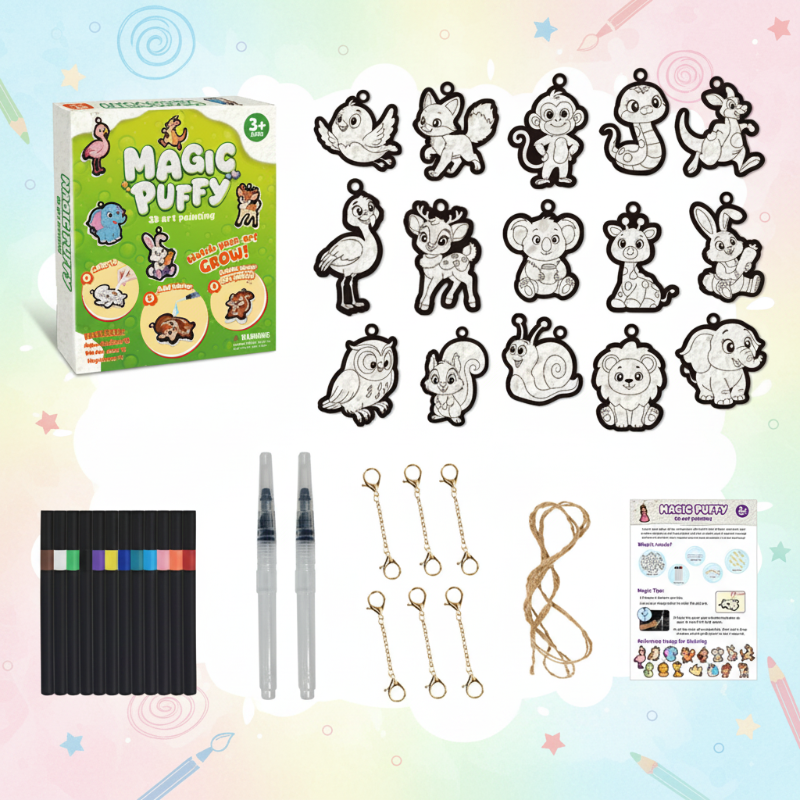 Magic Puff Paint – Kreatywne i interaktywne – zestaw do rękodzieła z magiczną piankową konsystencją