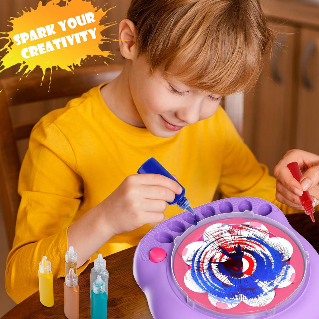 SpinArt – Kreatywność i edukacja – Maszyna do malowania „zrób to sam”