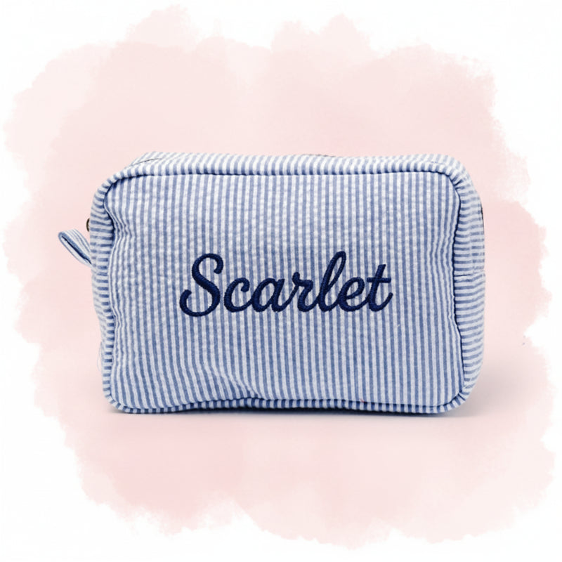 Striped Name Pouch – spersonalizowana i stylowa kosmetyczka