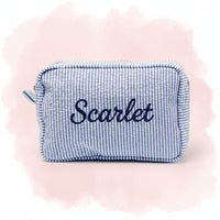 Thumbnail for Striped Name Pouch – spersonalizowana i stylowa kosmetyczka