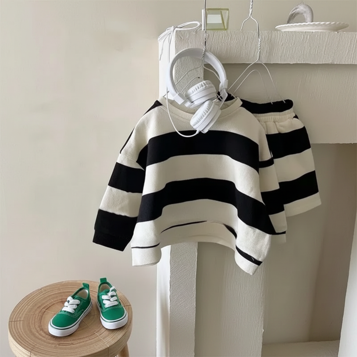 LittleStyle – Weich & bequem – Gestreiftes Comfy-Set aus Baumwolle