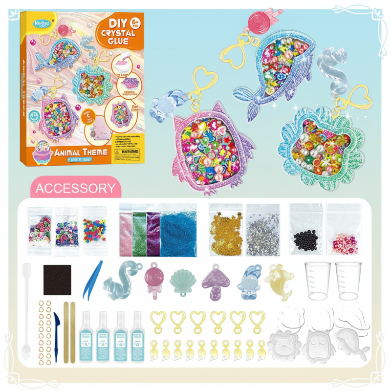 DIY Crystal Keychain Kit – Kreatywne i zabawne – zestaw do wykonania breloczka