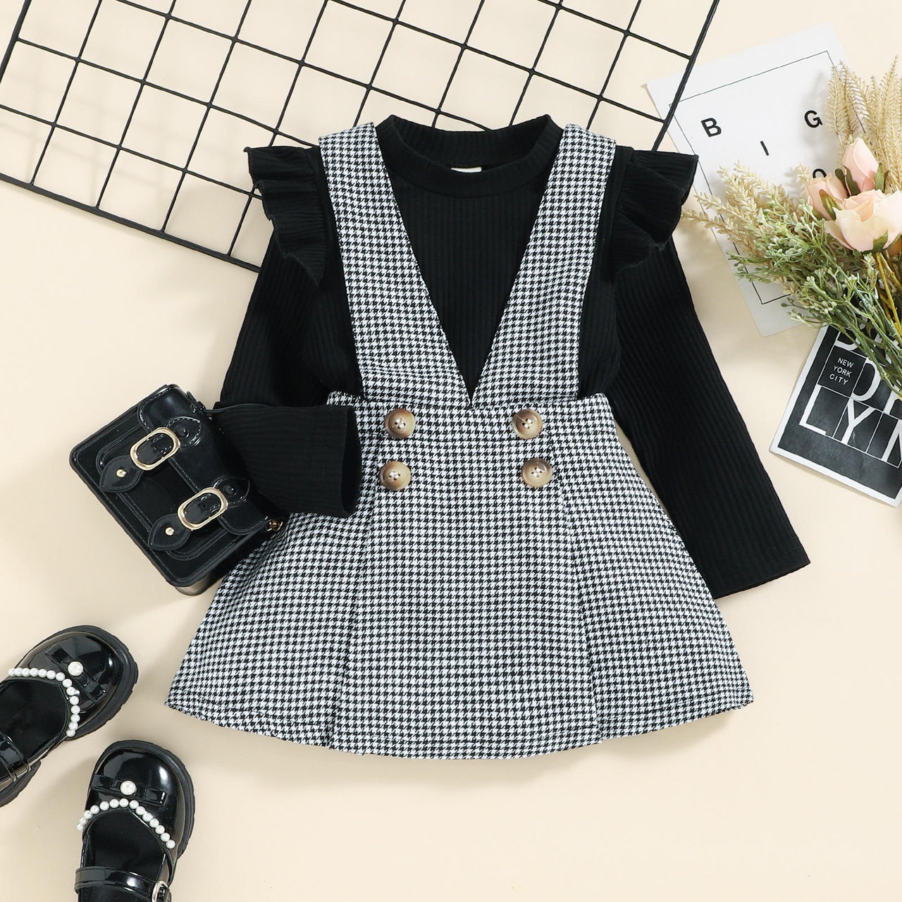 Mini Fashion™ - Dwuczęściowy zestaw z sukienką - Odzież dla dzieci