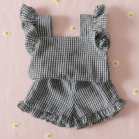 Thumbnail for Girls Ruffle Tee – Lekki i uroczy – zestaw ubrań dla dzieci