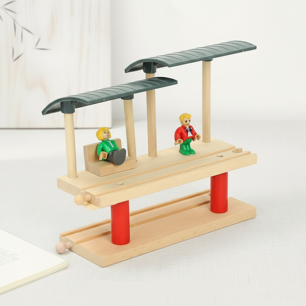 Woods – Stylowy i edukacyjny – drewniany zestaw do zabawy „Transport publiczny”