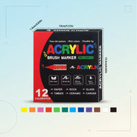 Thumbnail for ColorCraft – Kreatywne i trwałe – Markery akrylowe z końcówką pędzelkową