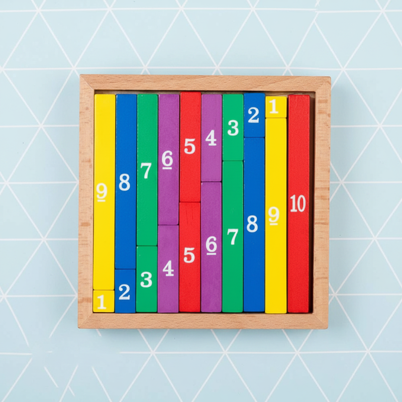 TinyMath – Pouczające i edukacyjne – drewniana tablica do nauki liczenia z cyframi