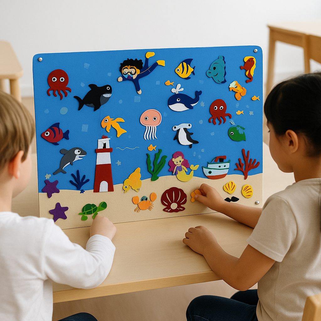 FeltBoard™ - Edukacyjna tablica filcowa - Poznawanie świata zwierząt