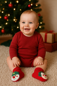 Thumbnail for BabyClaus – Grube i wygodne – zimowe skarpety świąteczne z Mikołajem