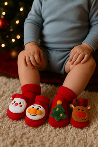 Thumbnail for BabyClaus – Grube i wygodne – zimowe skarpety świąteczne z Mikołajem