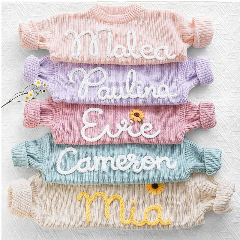 TinyStitch – Spersonalizowany sweter z imieniem dla dzieci