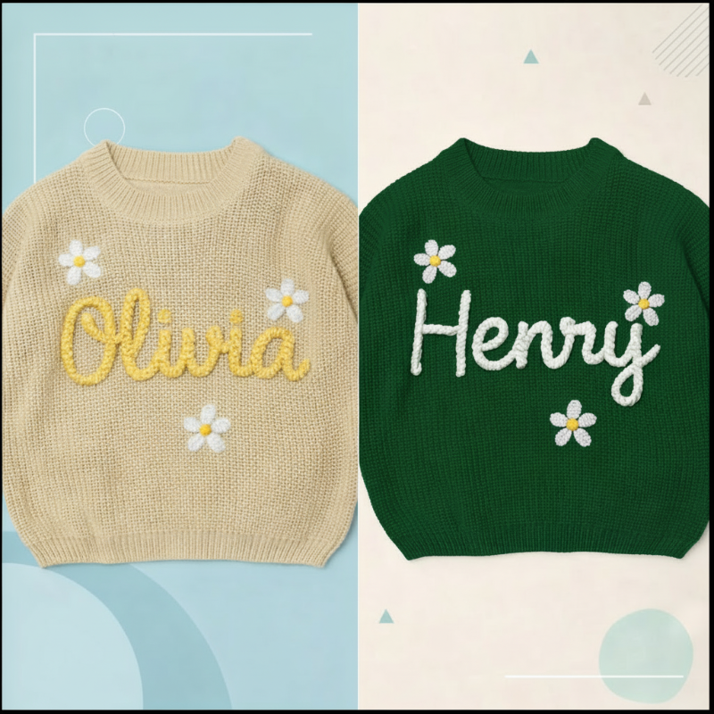 TinyStitch – Spersonalizowany sweter z imieniem dla dzieci