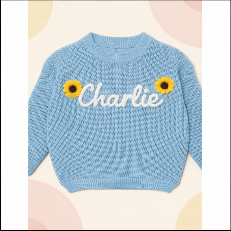 TinyStitch – Spersonalizowany sweter z imieniem dla dzieci