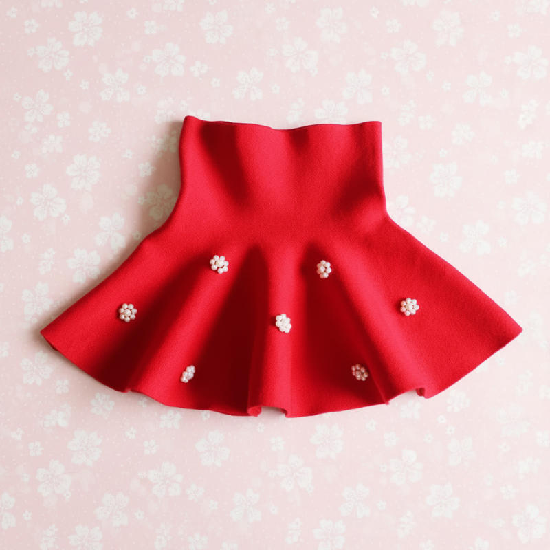Girls Knitted Skirt – Komfort i styl – spódniczka dziecięca
