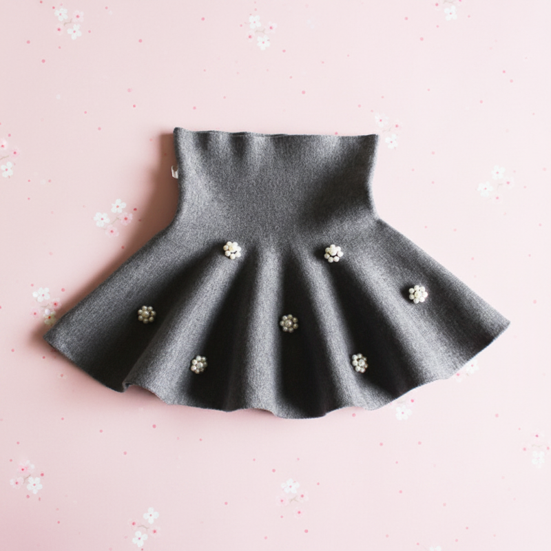 Girls Knitted Skirt – Komfort i styl – spódniczka dziecięca