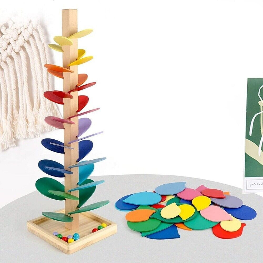 Woods™ - Tęczowe drzewo - Drewniana zabawka sensoryczna