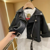 Thumbnail for Girls Leather Jacket – Modna i stylowa – skórzana kurtka dla dzieci