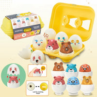 Thumbnail for Montessori 3D Eggs Puzzle – Fajna zabawa na Wielkanoc – gra w sortowanie jajek