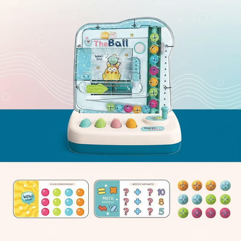 Montessori Math Track Game – Nauka i logika – gra z torem kulkowym