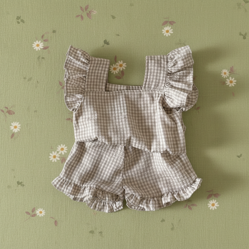 Girls Ruffle Tee – Lekki i uroczy – zestaw ubrań dla dzieci