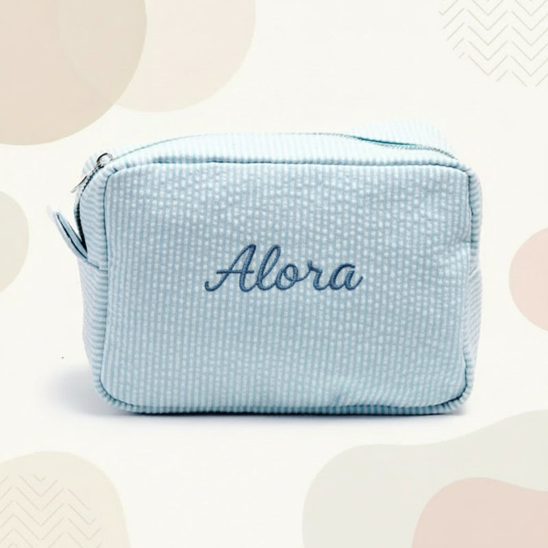 Striped Name Pouch – spersonalizowana i stylowa kosmetyczka