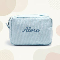 Thumbnail for Striped Name Pouch – spersonalizowana i stylowa kosmetyczka