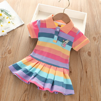 Thumbnail for RainbowBabe – Świeża i kolorowa – dziecięca sukienka polo