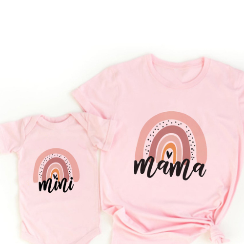 Mini Fashion™ - Dopasowana koszulka i body - Odzież dla mamy i dziecka