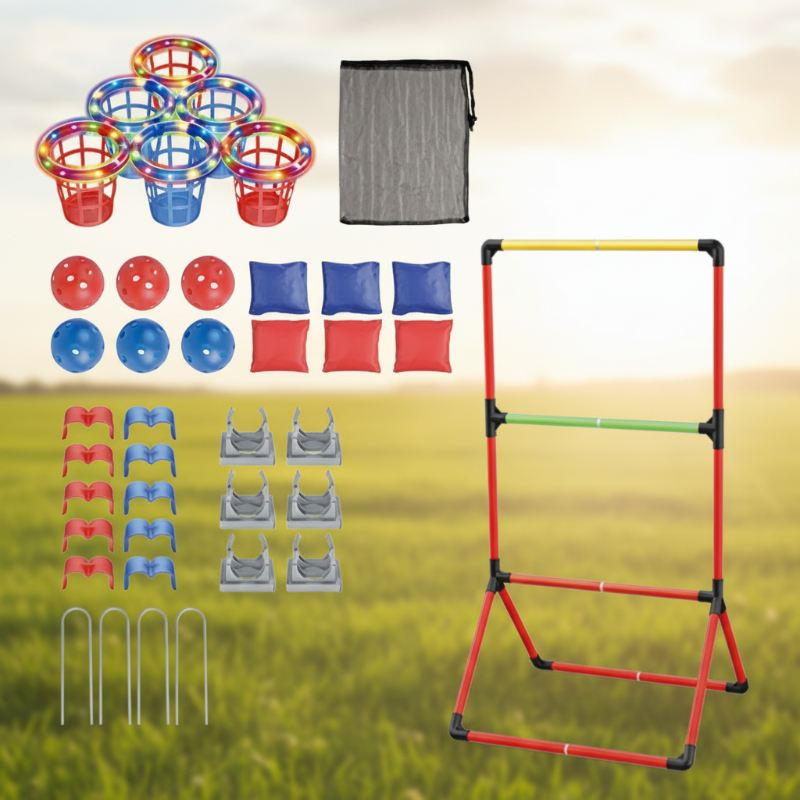 Sandbag Toss Game – Interaktywne i na świeżym powietrzu – zestaw do gry z woreczkami z ziarnami