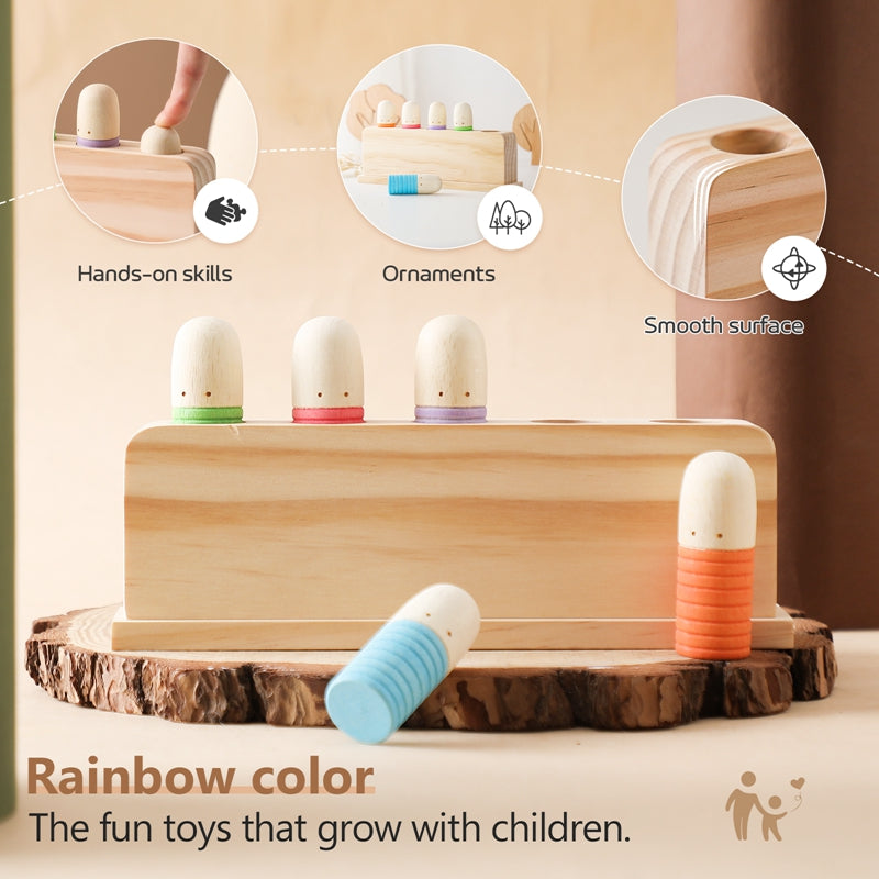 Color Spring – Zabawa i rozwój – Drewniane zabawki sensoryczne dla niemowląt