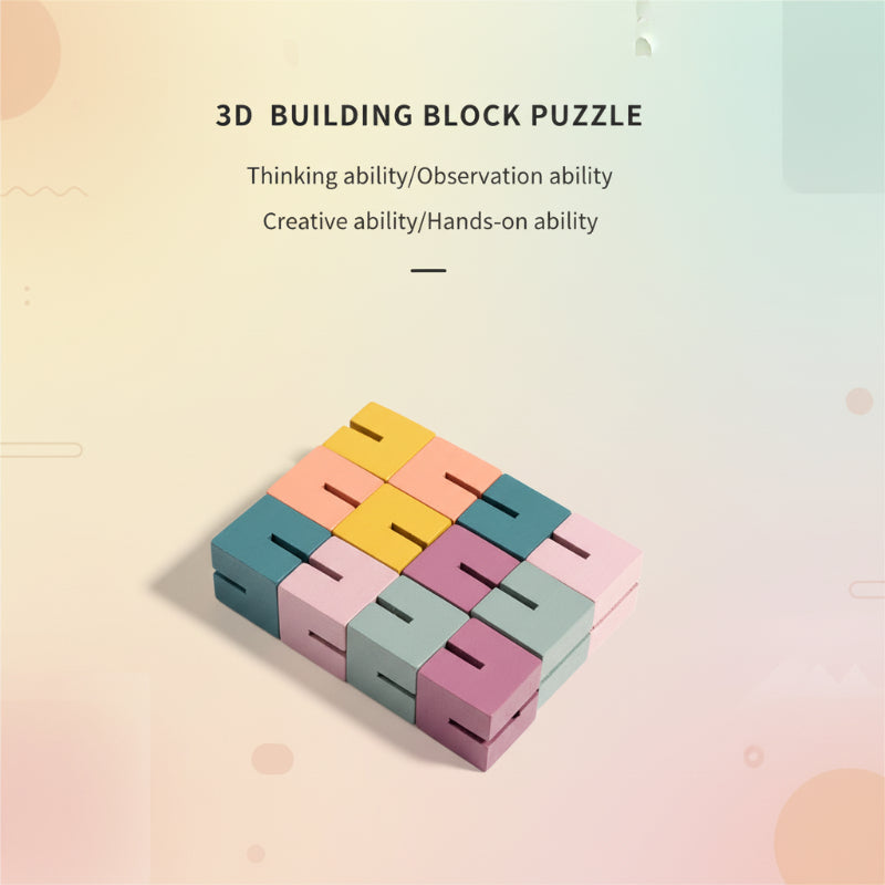 WoodCraft – Wyzwanie i nauka – drewniane klocki 3D do układania puzzli