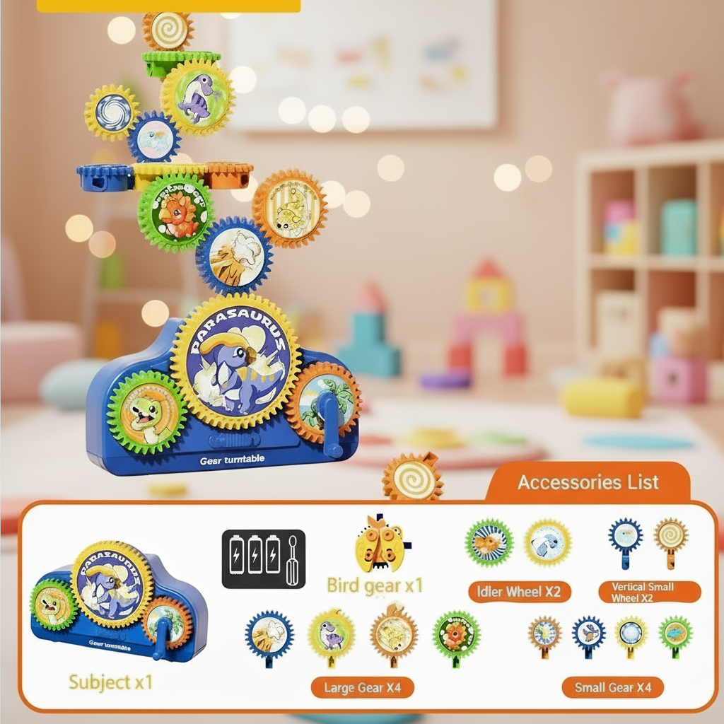 SmartGears – Edukacyjne i zabawne – zestaw 3D z elektrycznymi kołami zębatymi