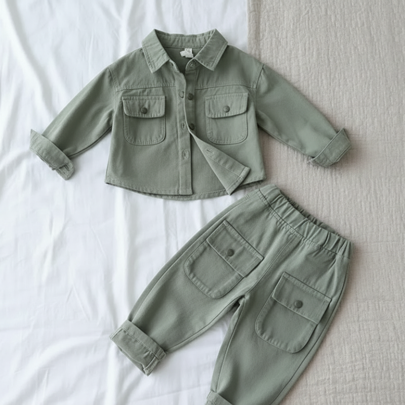 Boys Fashion – Modny i wygodny – zestaw cargo dla chłopców