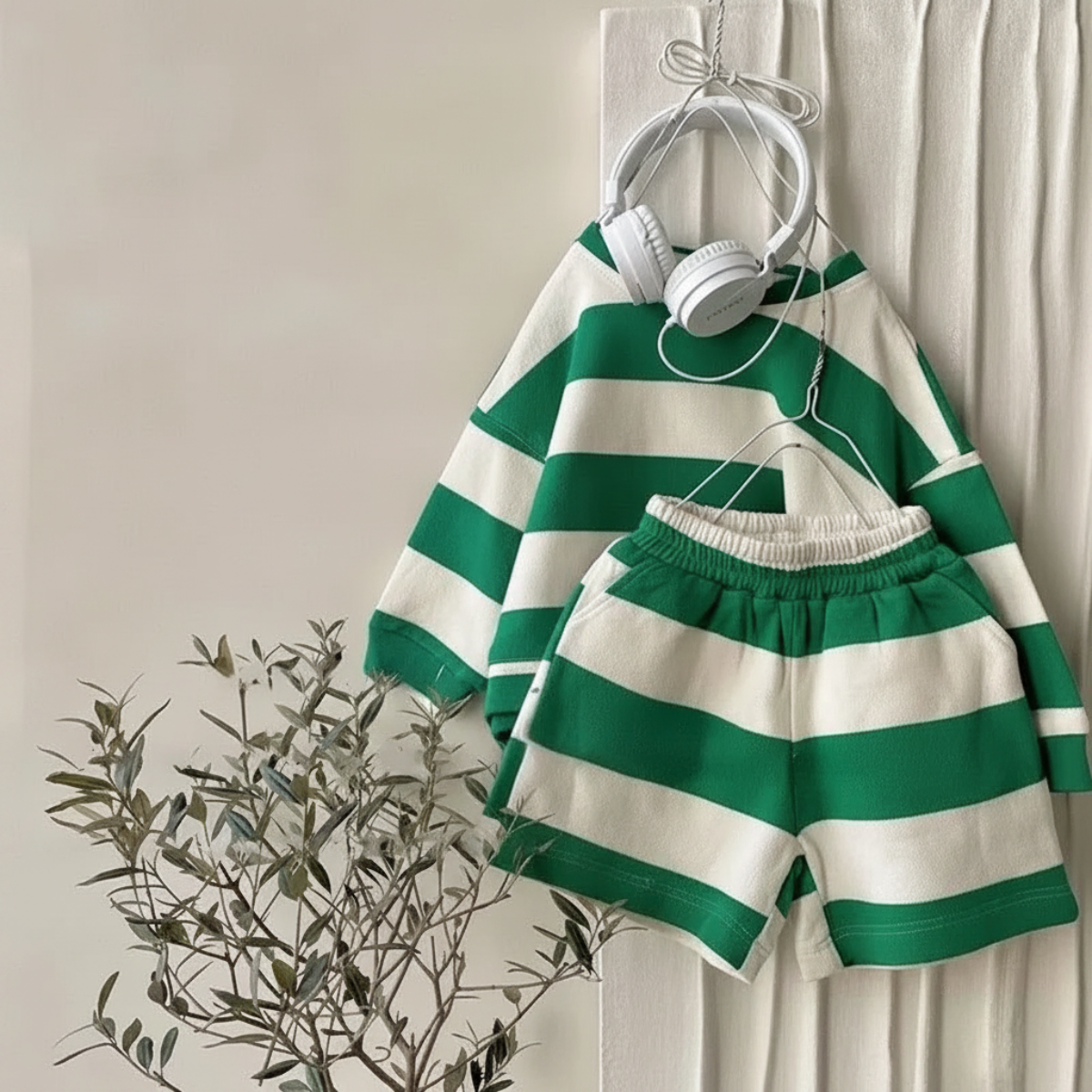LittleStyle – Weich & bequem – Gestreiftes Comfy-Set aus Baumwolle