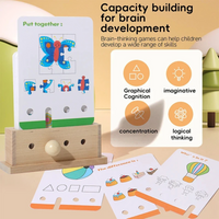 Thumbnail for BrainyKids – Logiczne i zabawne – drewniana gra edukacyjna z kartami